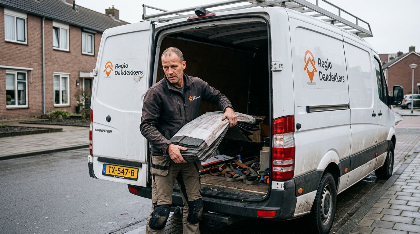 Na afloop: materialen worden weer netjes ingeladen en de werkplek blijft schoon achter